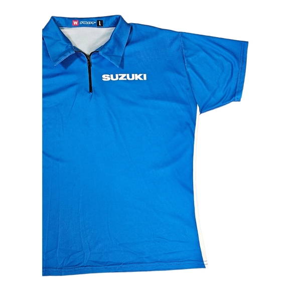 Pilot Suzuki 1/4 Zip Short‎ Sleeve Blue Women’s Racing Jersey Large Made In USA - Picture 3 of 7